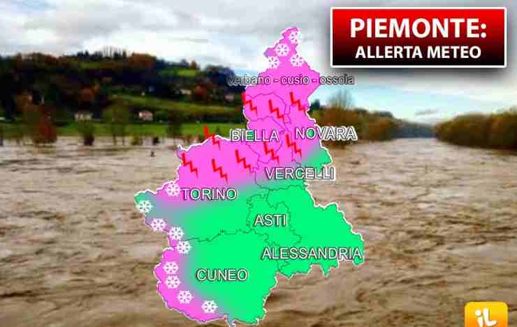Allerta meteo in Piemonte: rischio idrogeologico in queste zone, massima attenzione