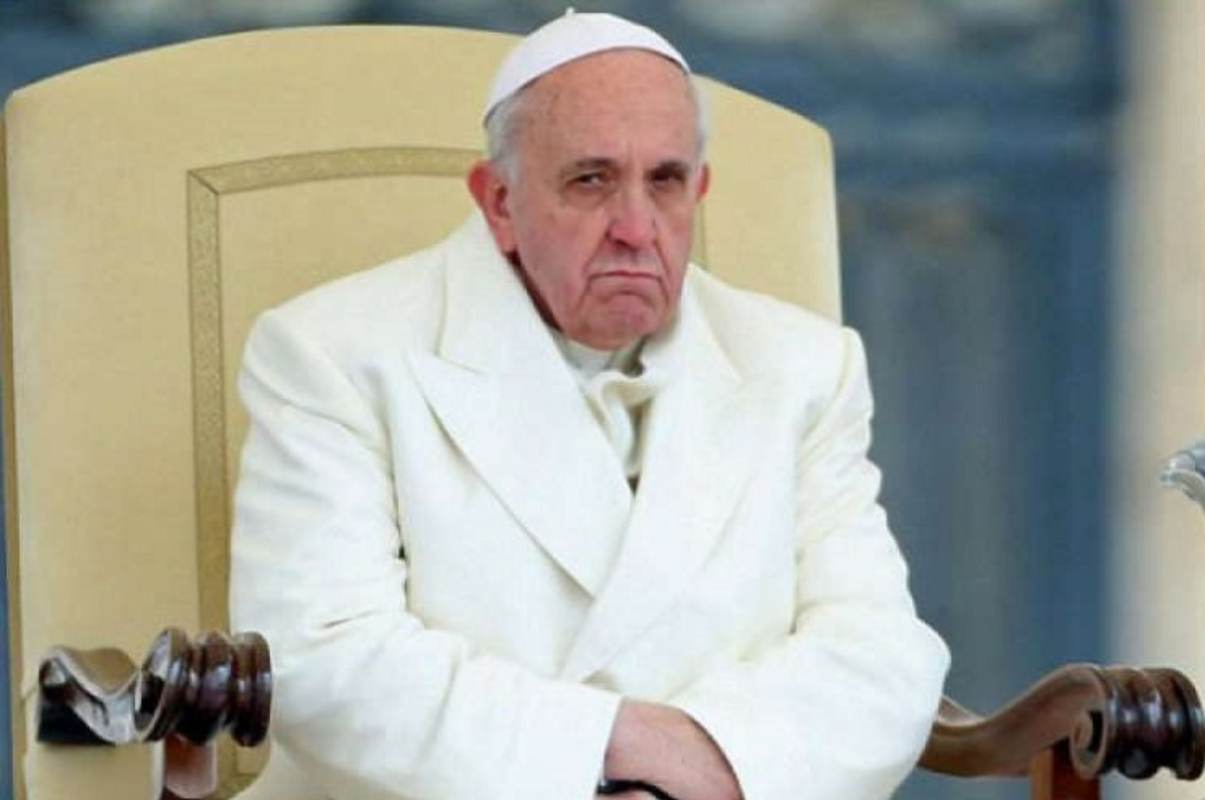 Papa Francesco arrabbiato