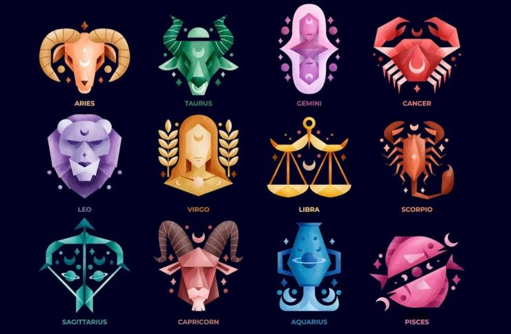 segni zodiacali stilizzati