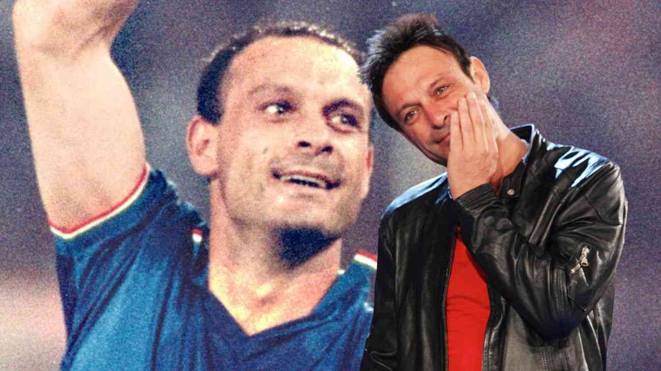 Totò Schillaci con la maglia dell'Italia