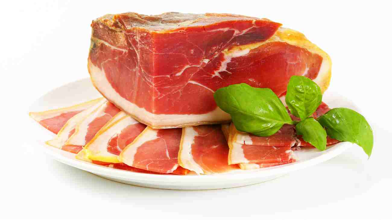 prosciutto crudo in congelatore