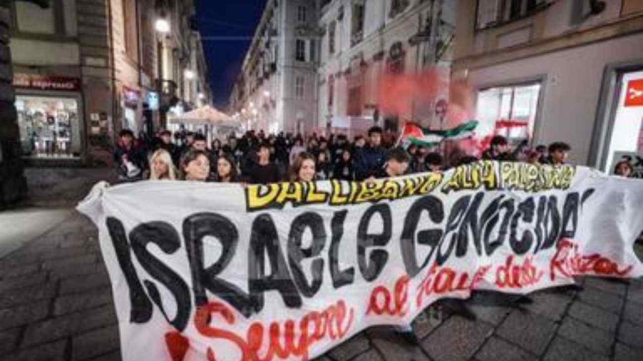 Corteo a Torino contro Israele