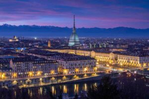 Vista di Torino di sera