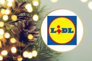 Abete, luci e logo LIDL